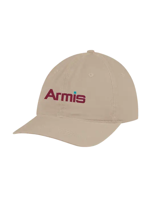 Garment Washed Unstructured Twill Tan Cap w/Armis Logo
