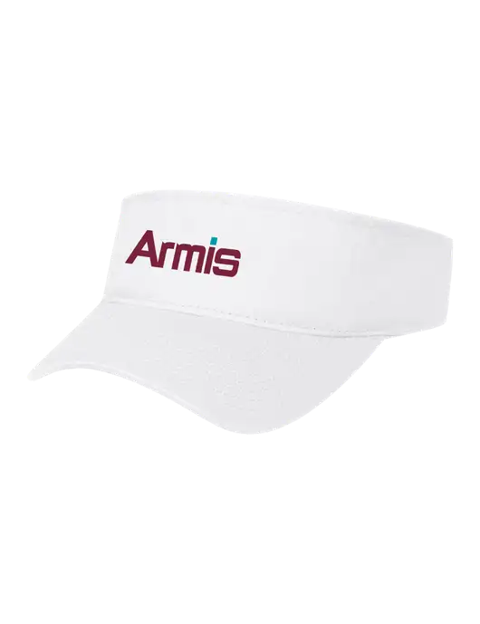 White Cap Visor w/Armis Logo