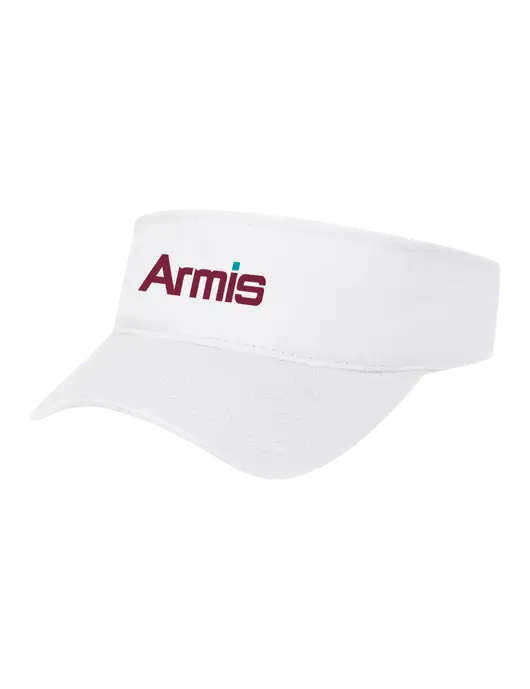 White Cap Visor w/Armis Logo