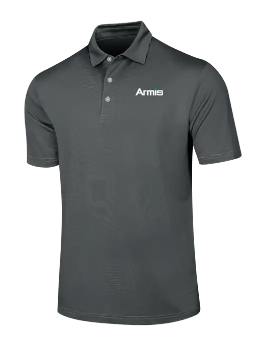 Callaway Black Fine Line Stripe Polo w/Armis Logo