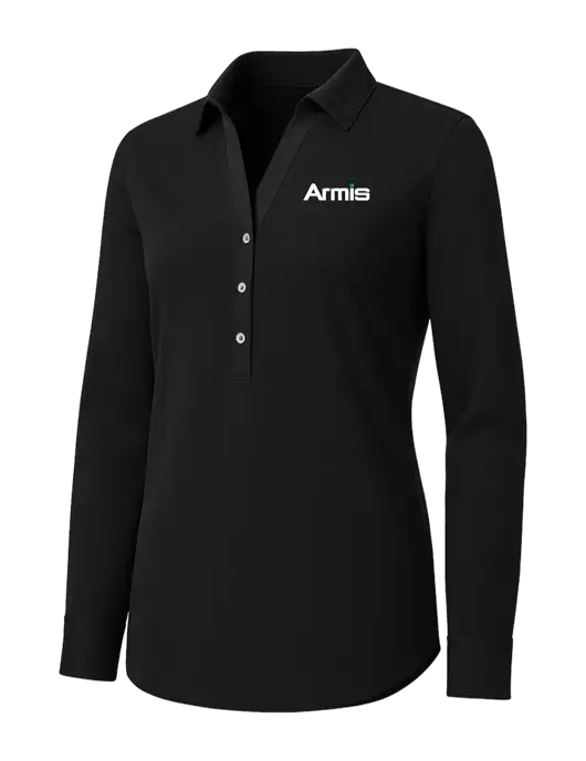 Womens Black City Stretch Shirt w/Armis Logo