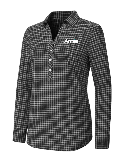 Womens Dark Grey/White City Stretch Shirt w/Armis Logo