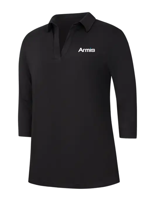 Womens Black Luxe Knit Tunic w/Armis Logo