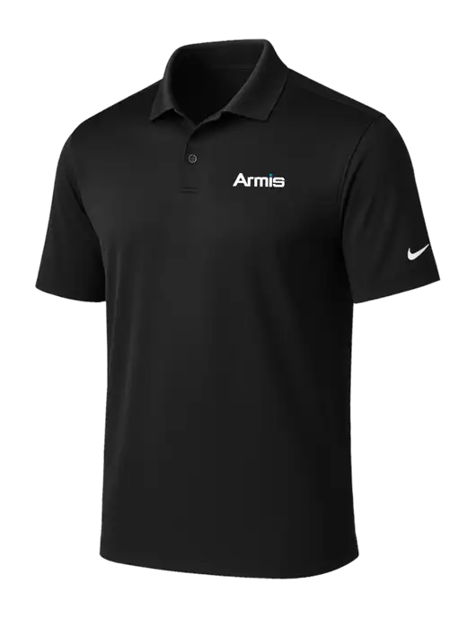 NIKE Black Victory Solid Polo w/Armis Logo