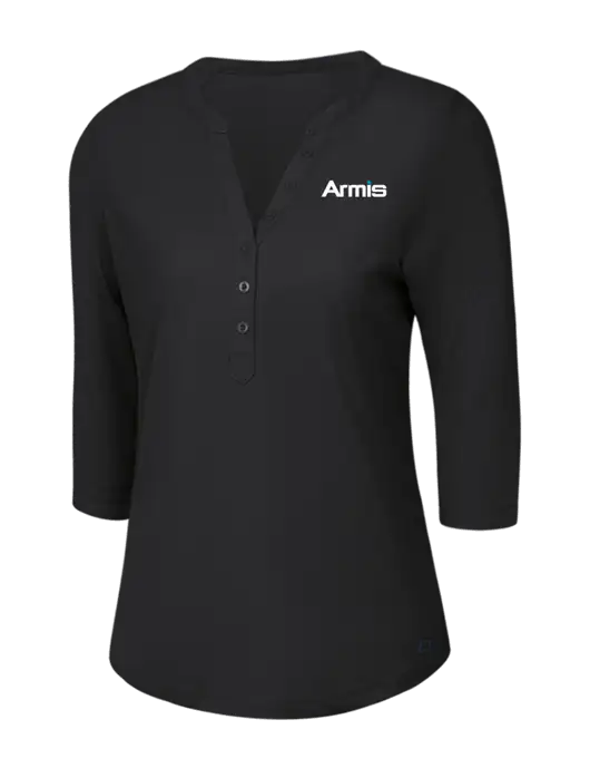 OGIO Blacktop Jewel Henley w/Armis Logo