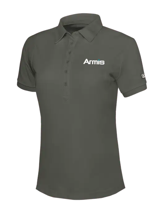 OGIO Womens Medium Grey Jewel Polo w/Armis Logo