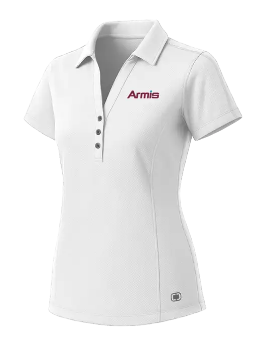 OGIO Womens White ONYX Polo w/Armis Logo