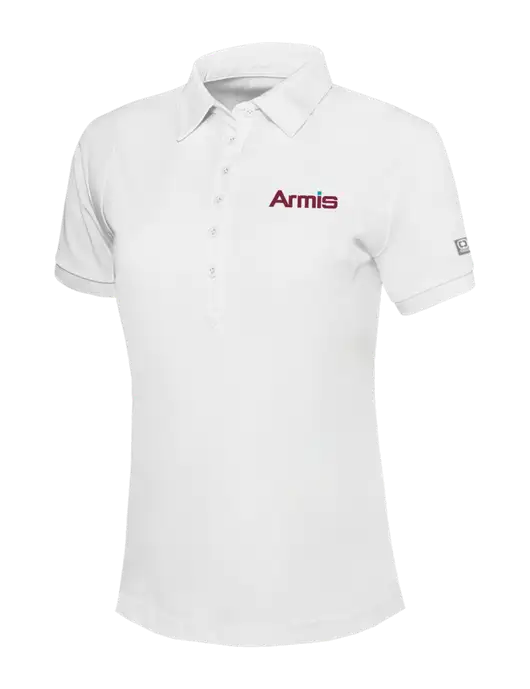OGIO Womens Bright White Jewel Polo w/Armis Logo