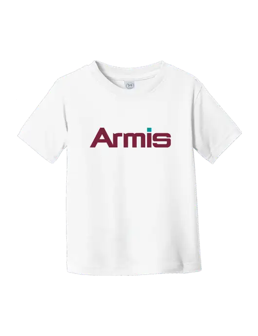 Rabbit Skins White Toddler Fine Jersey Tee w/Armis Logo