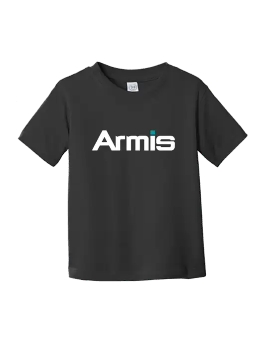 Rabbit Skins Black Toddler Fine Jersey Tee w/Armis Logo