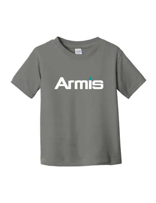Rabbit Skins Charcoal Toddler Fine Jersey Tee w/Armis Logo