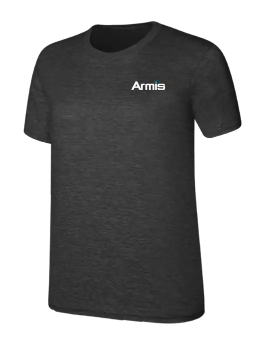Womens Ring Spun Dark Heather Grey 4.5 oz T-Shirt w/Armis Logo