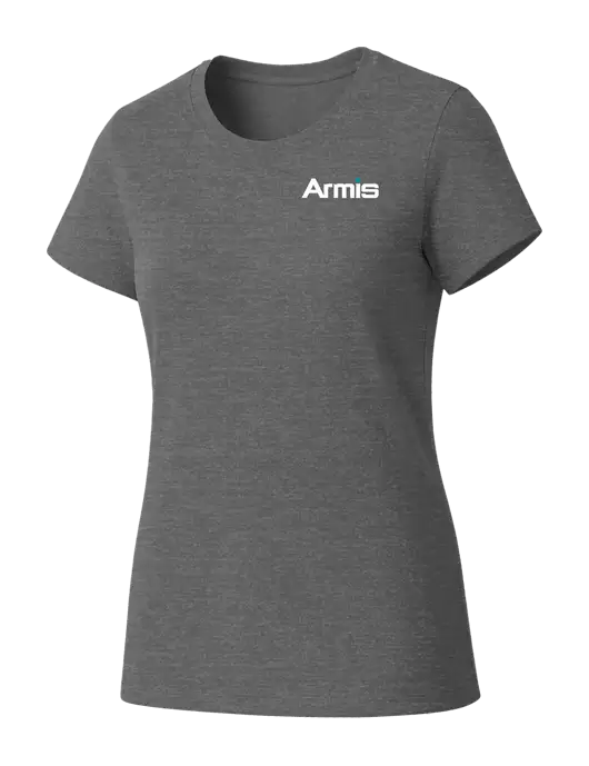 Womens Seriously Soft Grey Frost T-Shirt w/Armis Logo