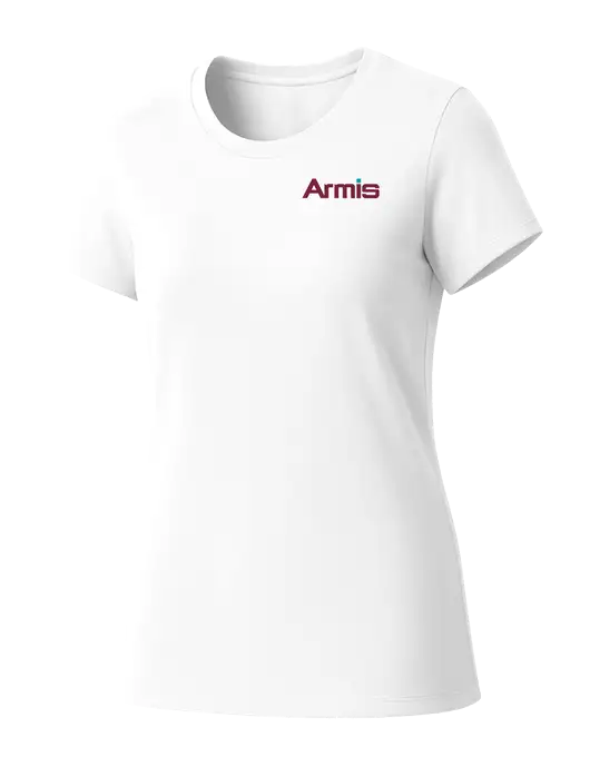 Womens Seriously Soft White T-Shirt w/Armis Logo