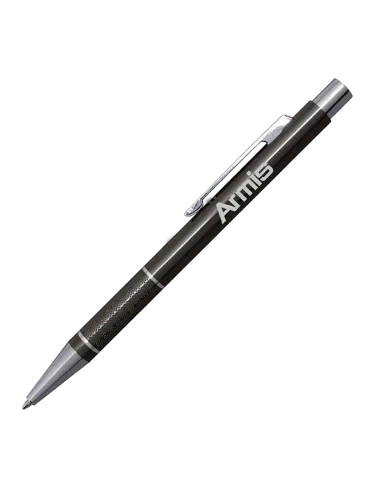 St George Gunmetal Pen - Blue Ink w/Armis Logo