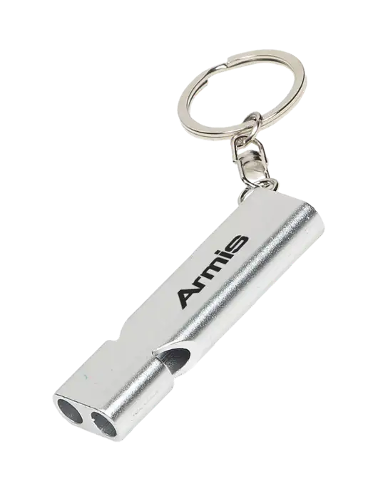 Quick Alert Silver Safety Whistle w/Armis Logo