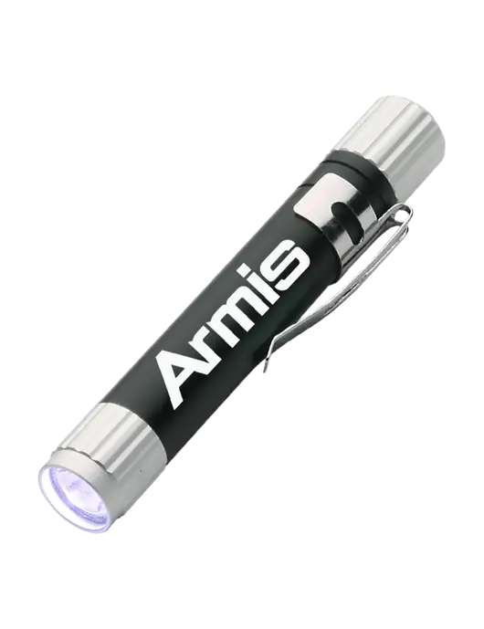 Black Aluminum LED Penlight w/Armis Logo