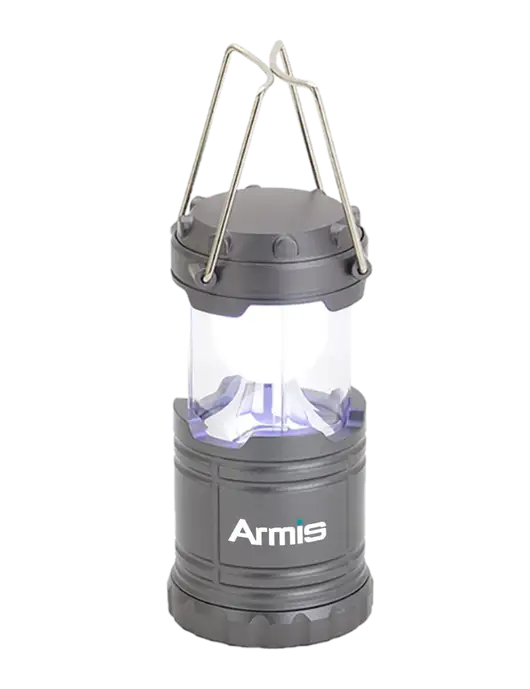 Gunmetal Mini Retro Lantern w/Armis Logo