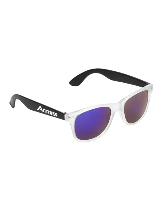 Key West Black Mirrored Sunglasses w/Armis Logo