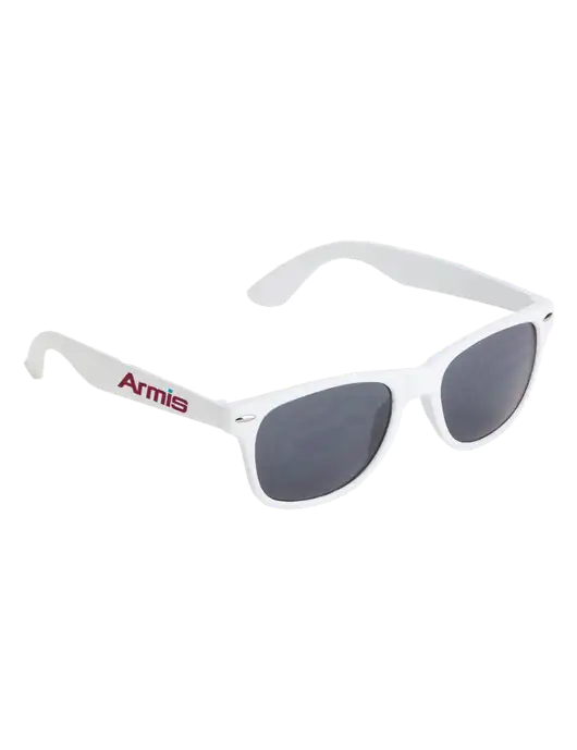 Daytona White Sunglasses w/Armis Logo
