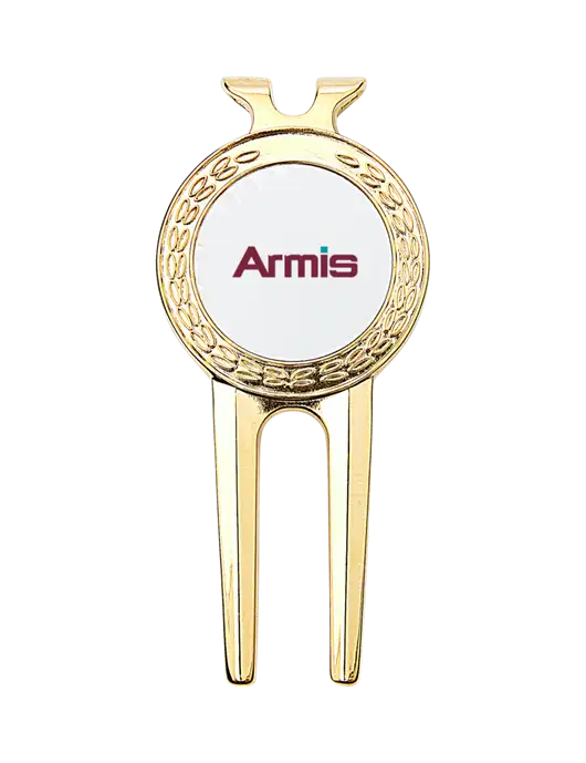 Gold Divot Tool, 1.5 x 3 w/Armis Logo