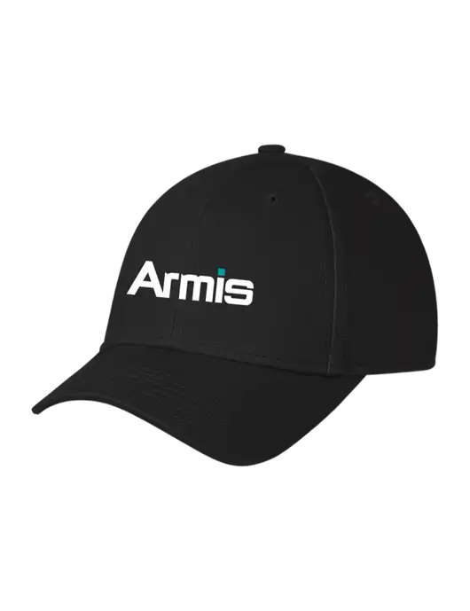 Black Structured Cap Hook & Loop w/Armis Logo