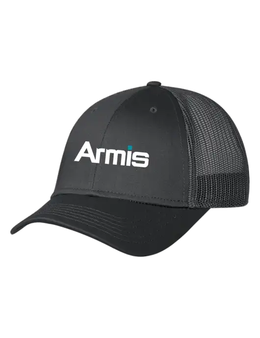 Charcoal Mesh Trucker Cap Snap Back w/Armis Logo