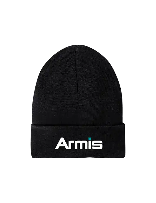 Recycled Black Beanie w/Armis Logo