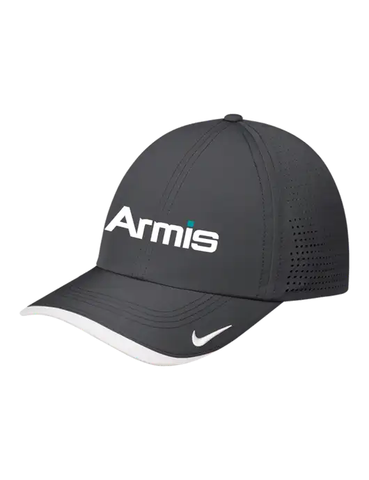 Nike Dark Grey/White Dri-FIT Perforated Performance Cap w/Armis Logo