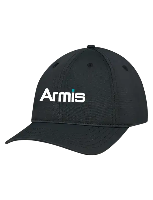 Black Nylon Twill Performance Cap w/Armis Logo