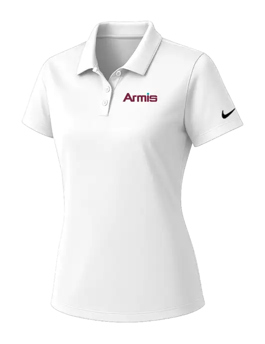 Nike Womens White Dry Essential Solid Polo w/Armis Logo