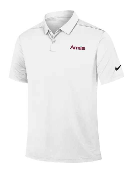 Nike White Dry Essential Solid Polo w/Armis Logo