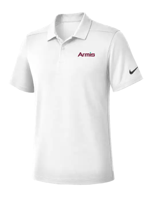 Nike White Dry Essential Solid Polo w/Armis Logo