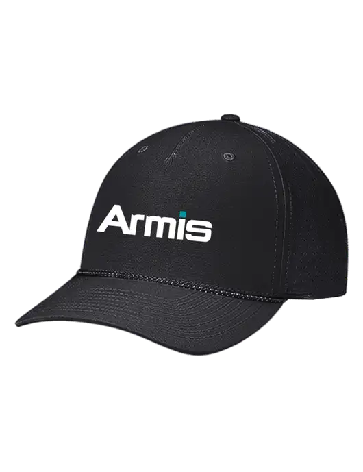 Richardson Laser Perf Performance Black/Black-Grey Rope Cap w/Armis Logo