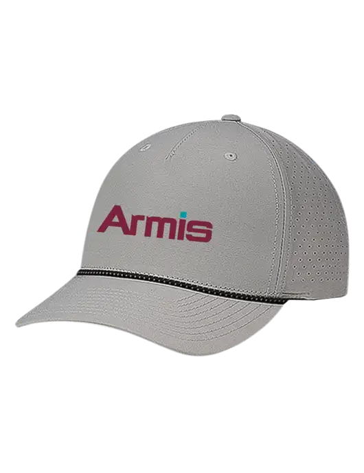 Richardson Laser Perf Performance Light Grey/Black-Grey Rope Cap w/Armis Logo