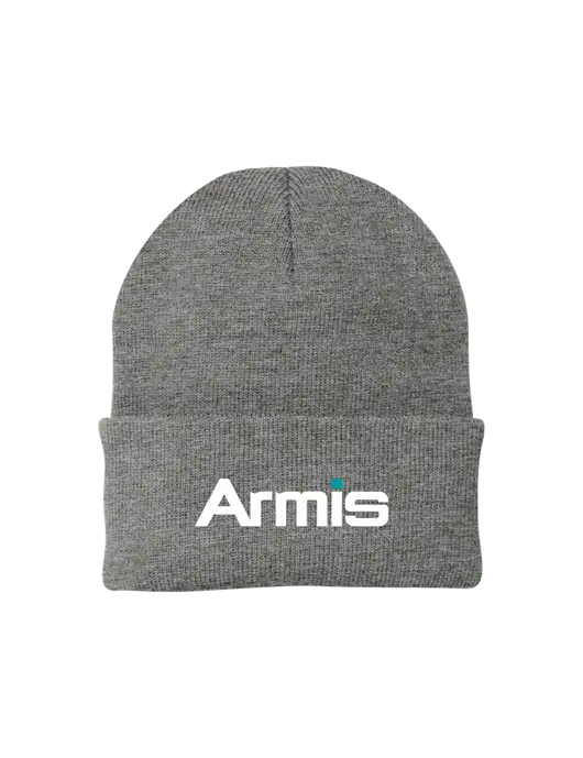 Medium Grey Heather Knit Cap w/Armis Logo