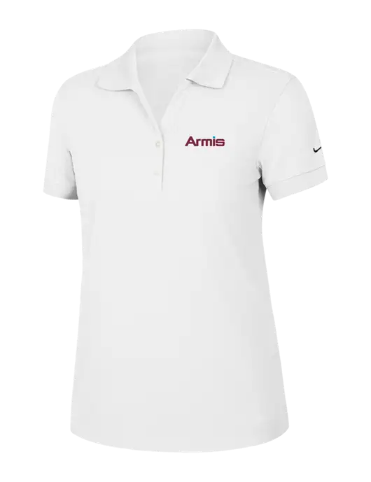 Nike Womens Dri-FIT Classic White Polo w/Armis Logo