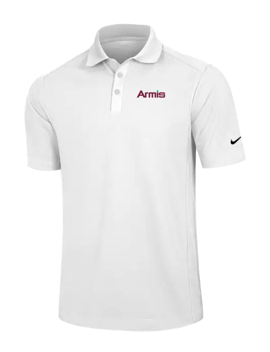 Nike White Dri-FIT Classic Polo w/Armis Logo