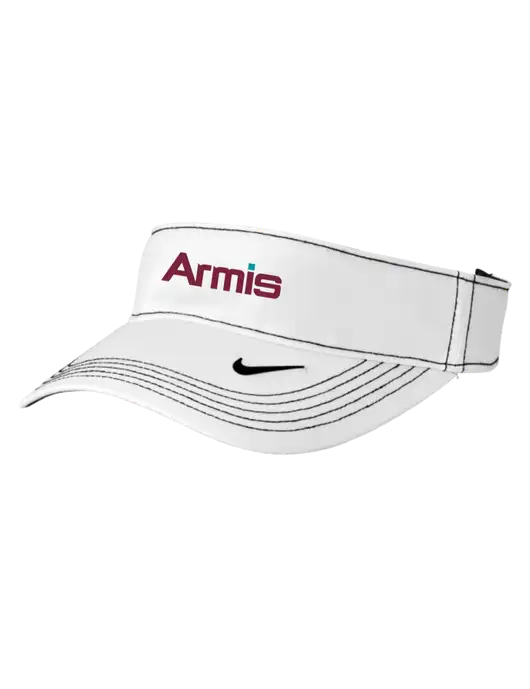 Nike White Dri-FIT Ace Visor w/Armis Logo