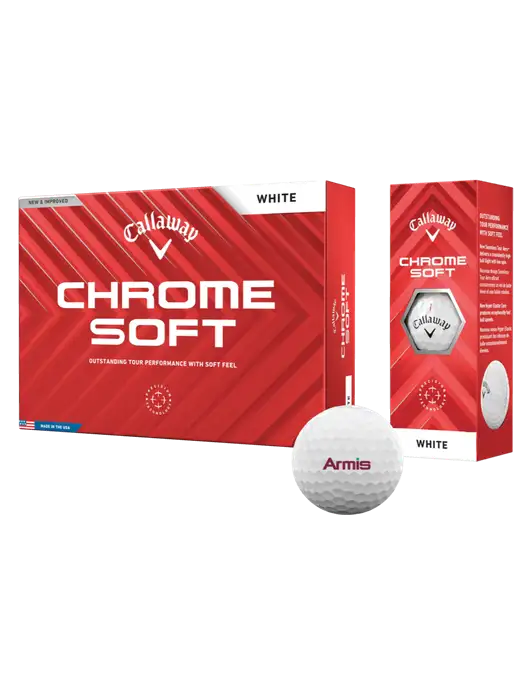 Callaway Chrome Soft Golf Balls 12/pk w/Armis Logo