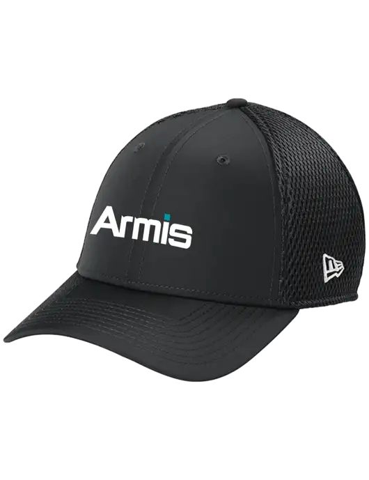New Era 39THIRTY Performance Stretch Charcoal Grey Mesh Cap w/Armis Logo