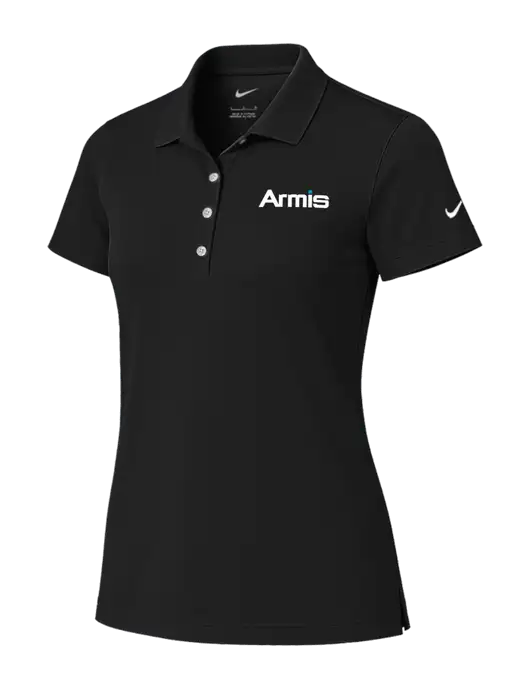 Nike Womens Black Tech Basic Dri-FIT Polo
 w/Armis Logo