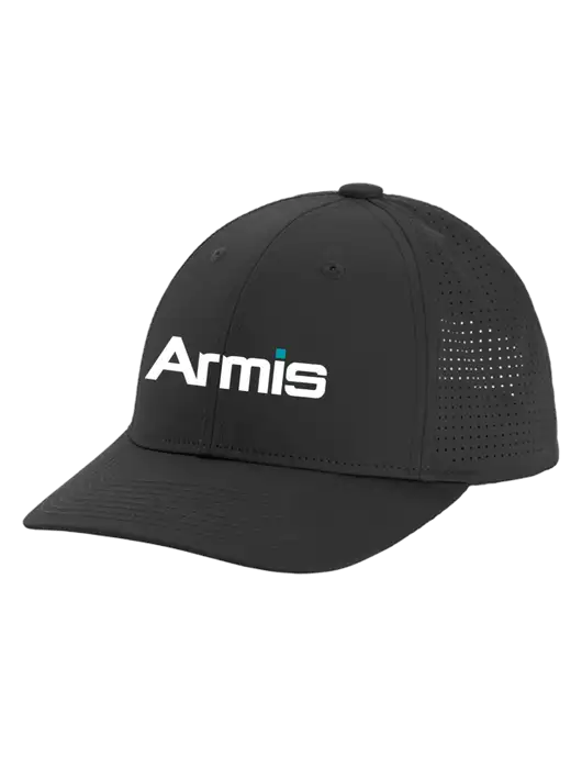 Pro-Cut Structured Snapback with Pinhole Mesh Very Dark Grey Cap w/Armis Logo