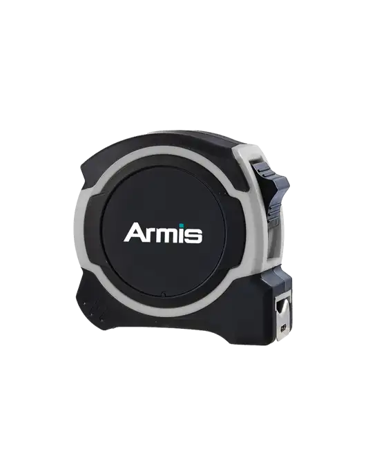 Light Grey and Black Pro Tape Measure, 25'
 w/Armis Logo